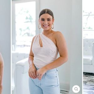 One shoulder body suit